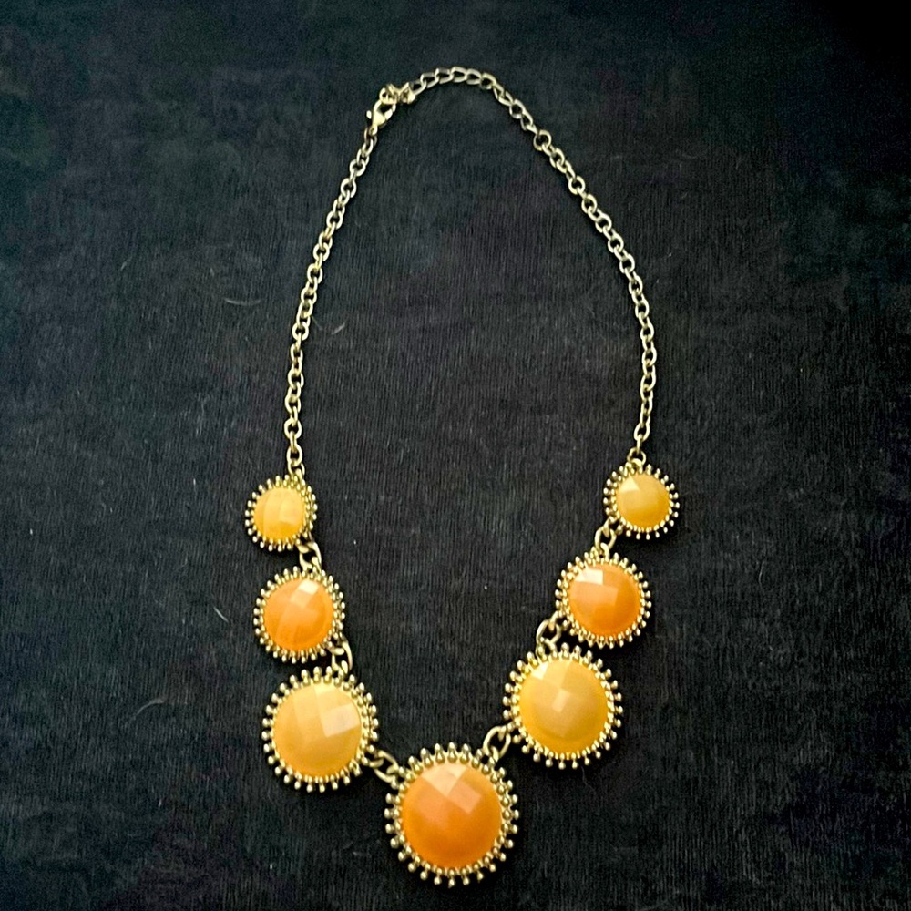 Francesca’s coral and gold tone necklace